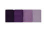 Aucune Juego de 4 toallas de mano - Morado - 50 x 90 cm